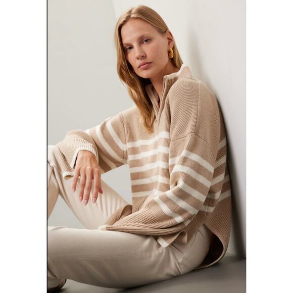 Rails tan striped tessa sweater